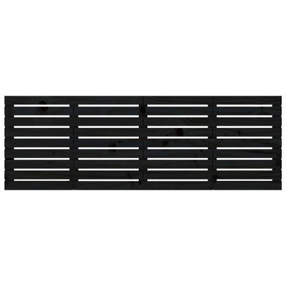 Wall Headboard Black 166x3x63 cm Solid Wood Pine