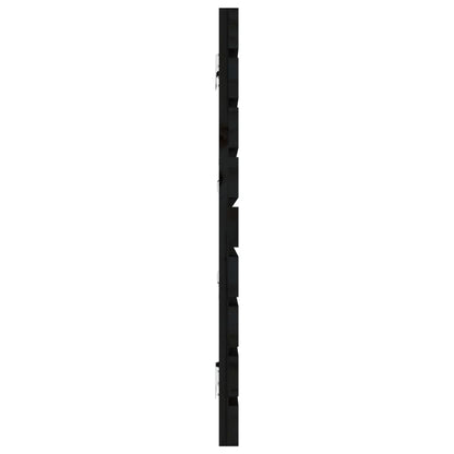 Wall Headboard Black 166x3x63 cm Solid Wood Pine