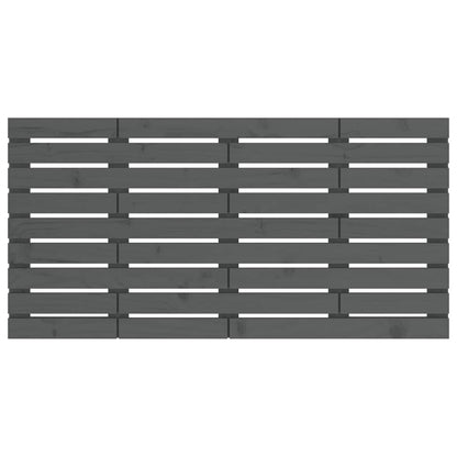 Wall Headboard Grey 141x3x63 cm Solid Wood Pine