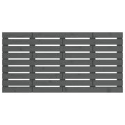 Wall Headboard Grey 141x3x63 cm Solid Wood Pine