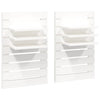 Wall-mounted Bedside Shelves 2 pcs White Solid Wood Pine