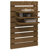 Wall-mounted Bedside Shelves 2 pcs Honey Brown Solid Wood Pine