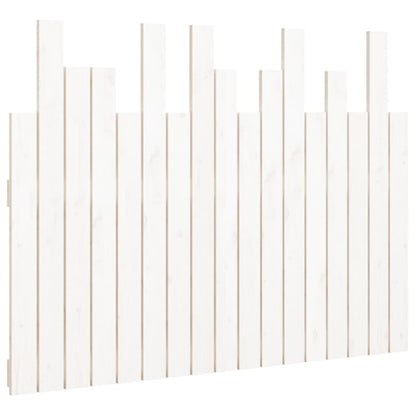 Wall Headboard White 108x3x80 cm Solid Wood Pine