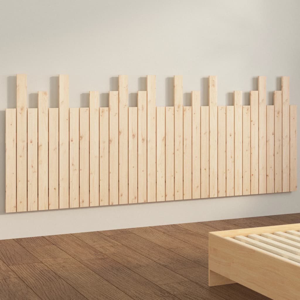 Wall Headboard 204x3x80 cm Solid Wood Pine