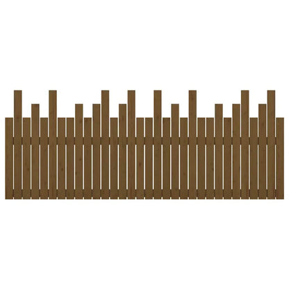 Wall Headboard Honey Brown 204x3x80 cm Solid Wood Pine