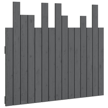 Wall Headboard Grey 95.5x3x80 cm Solid Wood Pine