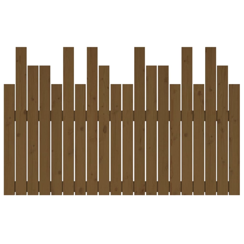 Wall Headboard Honey Brown 127.5x3x80 cm Solid Wood Pine