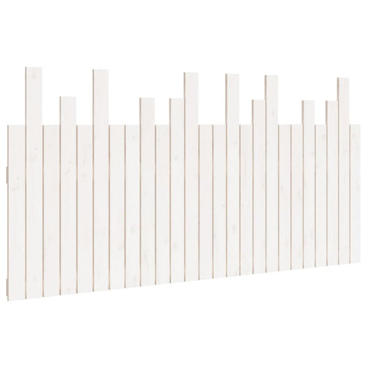 Wall Headboard White 159.5x3x80 cm Solid Wood Pine