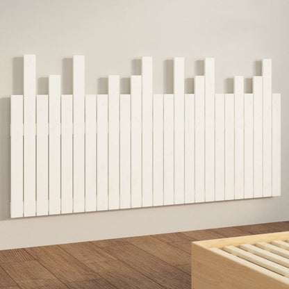 Wall Headboard White 159.5x3x80 cm Solid Wood Pine