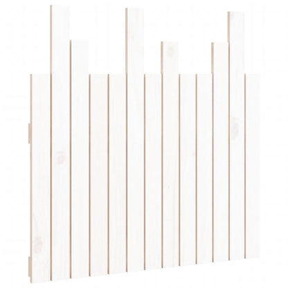 Wall Headboard White 82.5x3x80 cm Solid Wood Pine