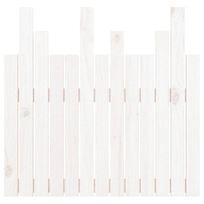 Wall Headboard White 82.5x3x80 cm Solid Wood Pine