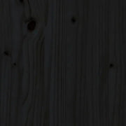 Wall Headboard Black 82.5x3x80 cm Solid Wood Pine