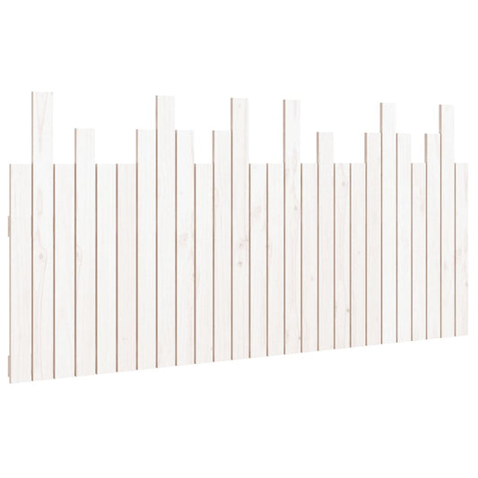 Wall Headboard White 166x3x80 cm Solid Wood Pine