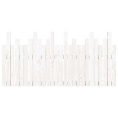 Wall Headboard White 166x3x80 cm Solid Wood Pine