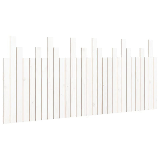 Wall Headboard White 185x3x80 cm Solid Wood Pine