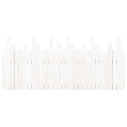 Wall Headboard White 185x3x80 cm Solid Wood Pine
