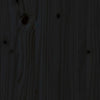 Wall Headboard Black 185x3x80 cm Solid Wood Pine