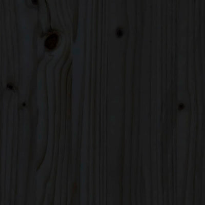 Wall Headboard Black 185x3x80 cm Solid Wood Pine