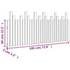 Wall Headboard Black 185x3x80 cm Solid Wood Pine