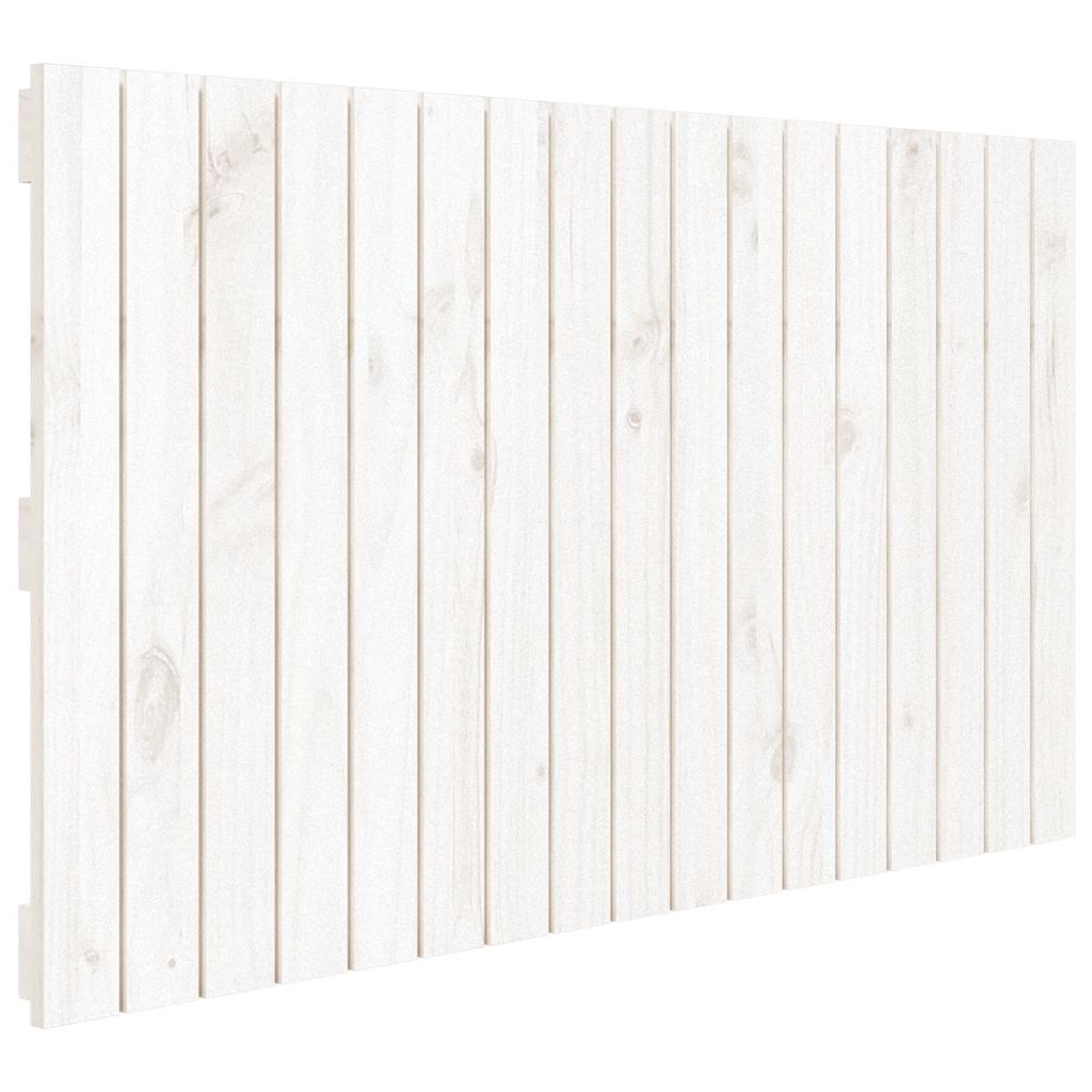 Wall Headboard White 108x3x60 cm Solid Wood Pine