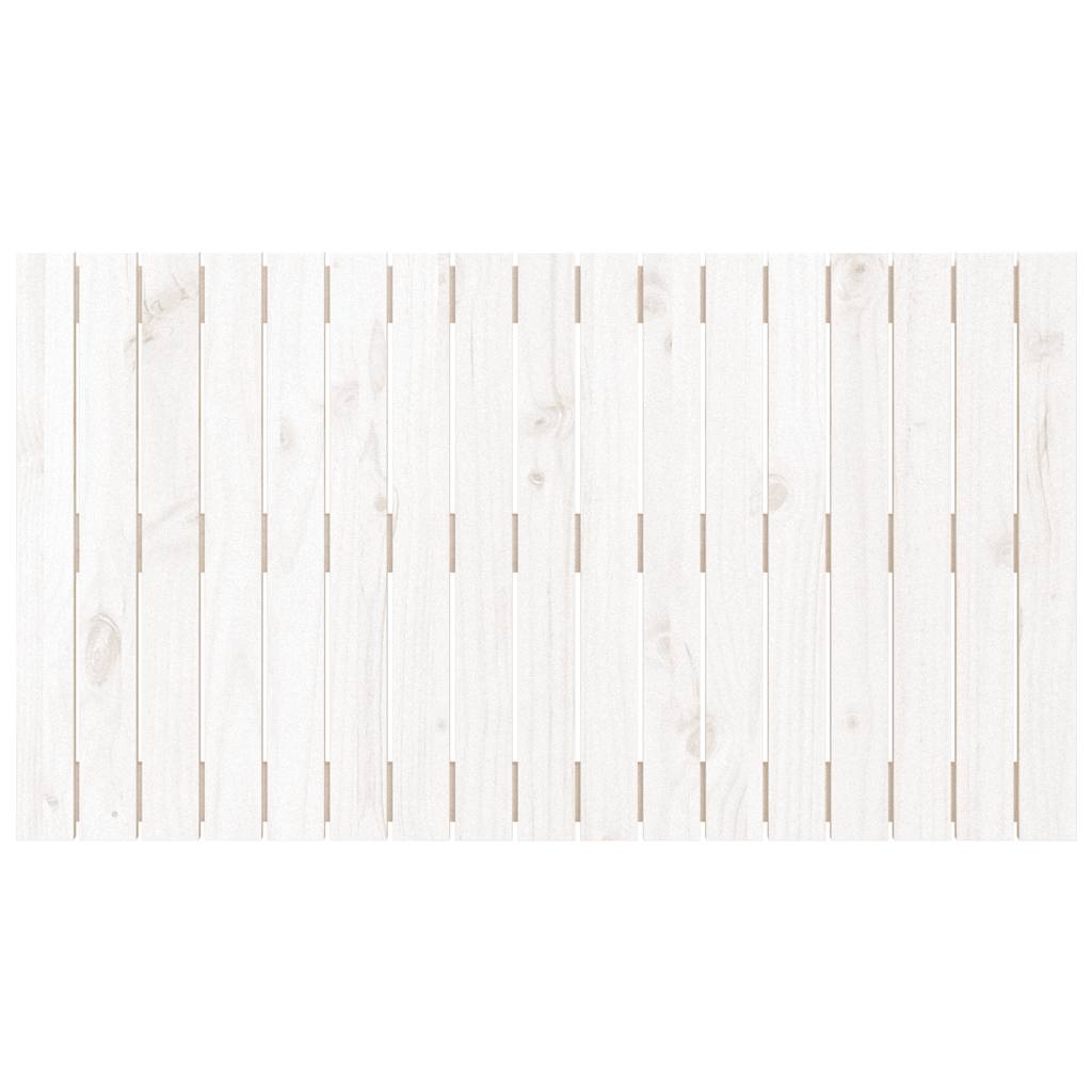Wall Headboard White 108x3x60 cm Solid Wood Pine