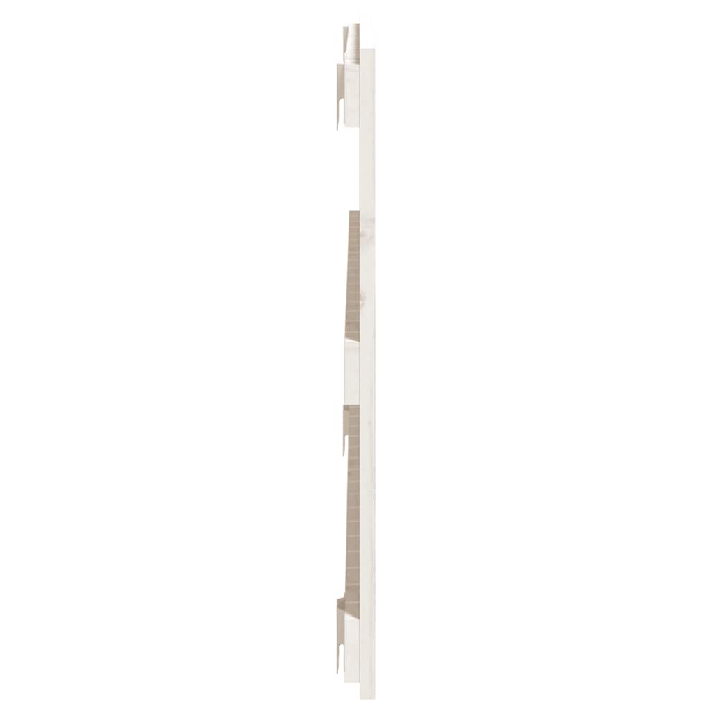 Wall Headboard White 108x3x60 cm Solid Wood Pine