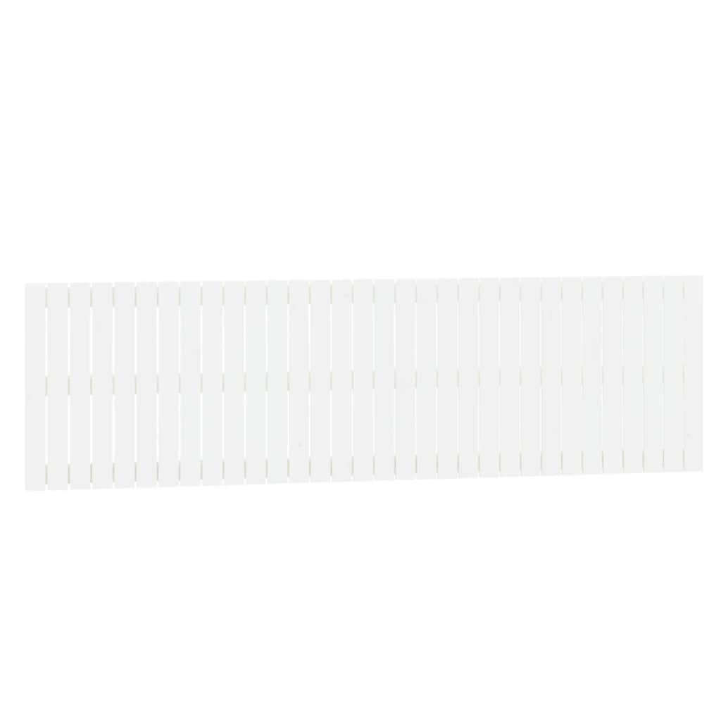 Wall Headboard White 204x3x60 cm Solid Wood Pine