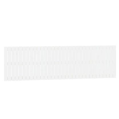 Wall Headboard White 204x3x60 cm Solid Wood Pine