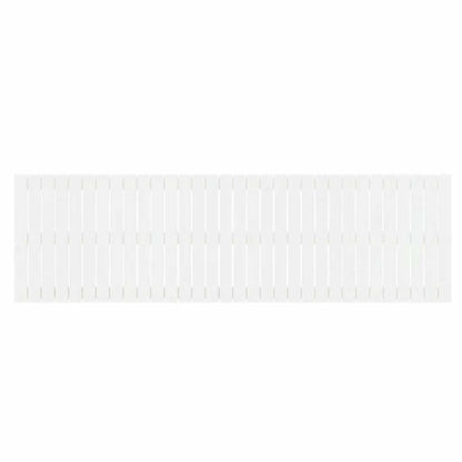Wall Headboard White 204x3x60 cm Solid Wood Pine