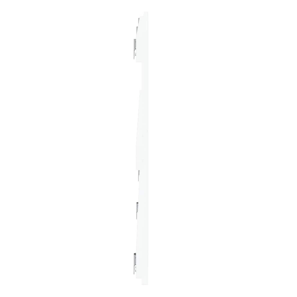 Wall Headboard White 204x3x60 cm Solid Wood Pine
