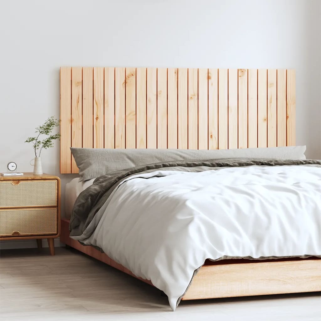 Wall Headboard 147x3x60 cm Solid Wood Pine