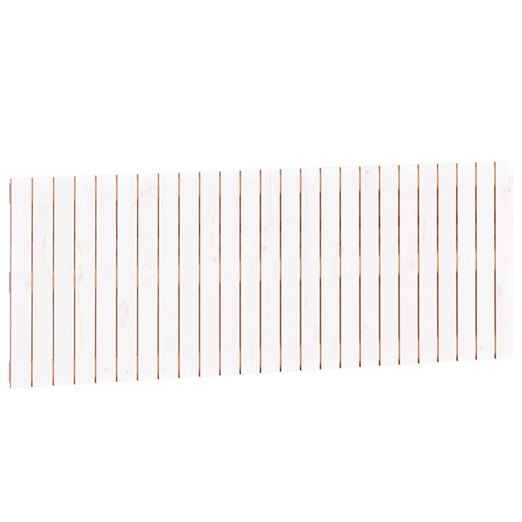 Wall Headboard White 159.5x3x60 cm Solid Wood Pine