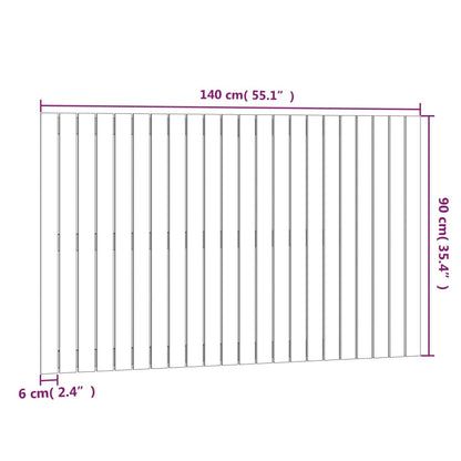 Wall Headboard 140x3x90 cm Solid Wood Pine