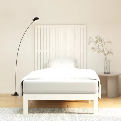 Wall Headboard White 108x3x110 cm Solid Wood Pine