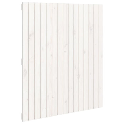 Wall Headboard White 95.5x3x110 cm Solid Wood Pine