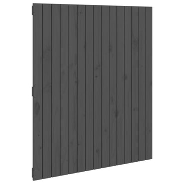 Wall Headboard Grey 95.5x3x110 cm Solid Wood Pine