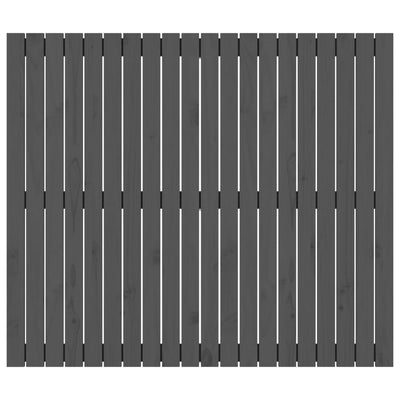 Wall Headboard Grey 127.5x3x110 cm Solid Wood Pine