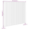 Wall Headboard Grey 127.5x3x110 cm Solid Wood Pine