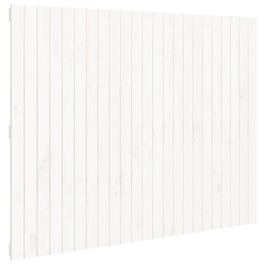 Wall Headboard White 146.5x3x110 cm Solid Wood Pine