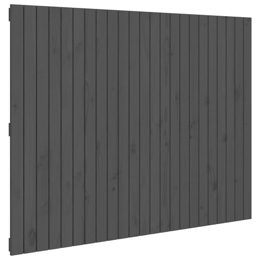 Wall Headboard Grey 146.5x3x110 cm Solid Wood Pine