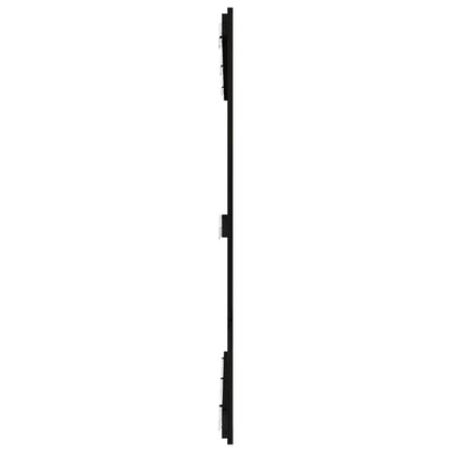 Wall Headboard Black 146.5x3x110 cm Solid Wood Pine