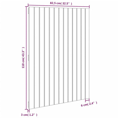 Wall Headboard 82.5x3x110 cm Solid Wood Pine