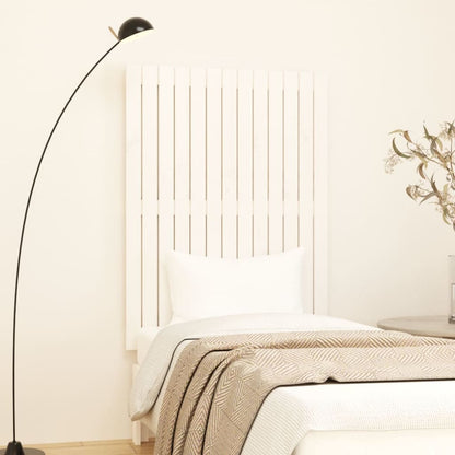 Wall Headboard White 82.5x3x110 cm Solid Wood Pine