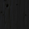 Wall Headboard Black 82.5x3x110 cm Solid Wood Pine