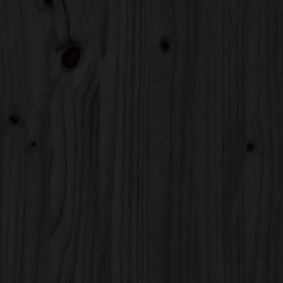 Wall Headboard Black 82.5x3x110 cm Solid Wood Pine