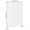 Wall Headboard Black 82.5x3x110 cm Solid Wood Pine