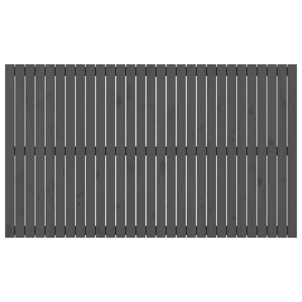 Wall Headboard Grey 185x3x110 cm Solid Wood Pine