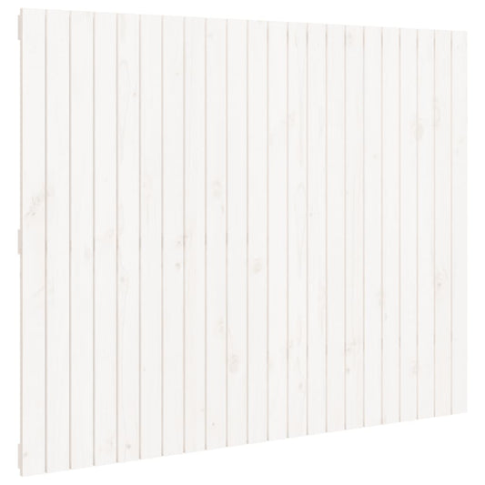 Wall Headboard White 140x3x110 cm Solid Wood Pine