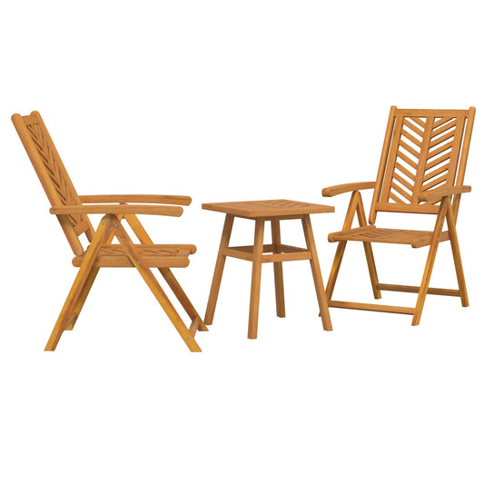 Garden Dining Set 3 pcs Brown Solid Acacia Wood