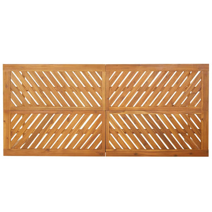 Garden Dining Set 7 pcs Brown Solid Acacia Wood